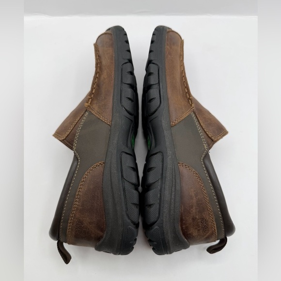 Timberland Boy, Dark Brown Leather Moc Toe Slip-Ons Loafer Shoes Size 6 - Picture 11 of 13